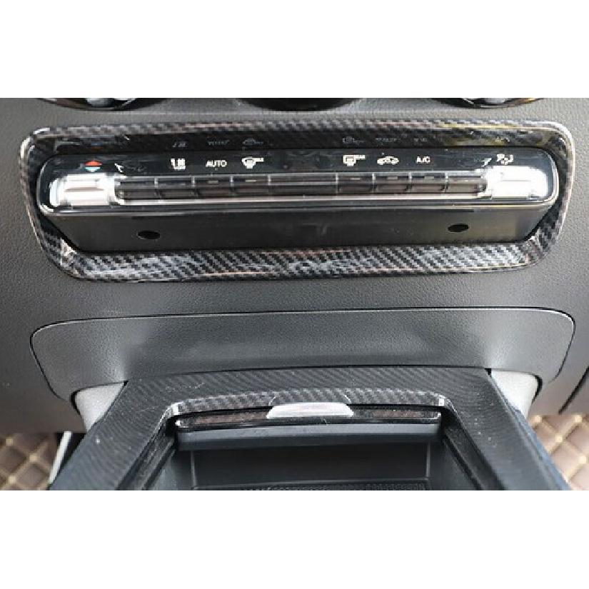 Cover Trim Car Inner Central -22 Carbon Fiber AC Button Control For Benz GLA