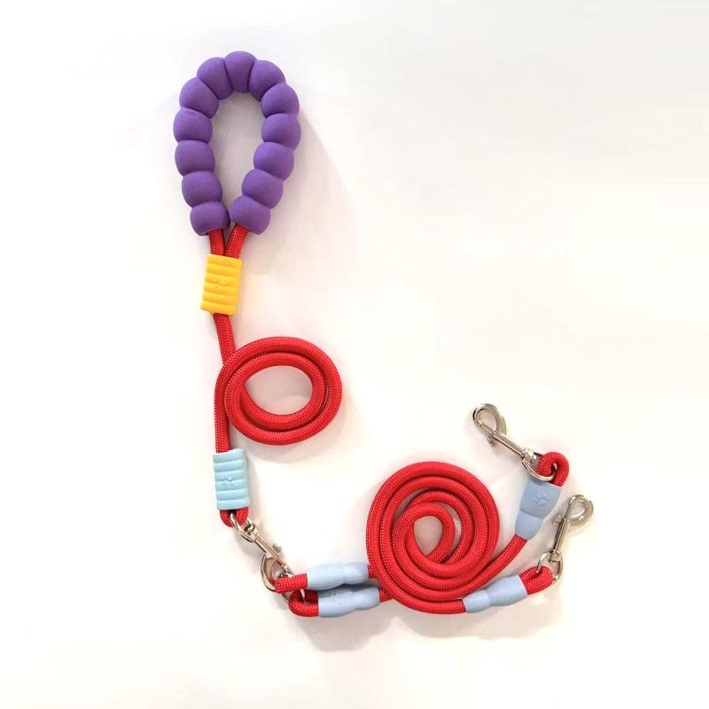 One To Two Pet Traction Rope Dopamine Cloud Foam Outdoor Double Headed Dog Walking Rope P Rope Explosion Proof Punch