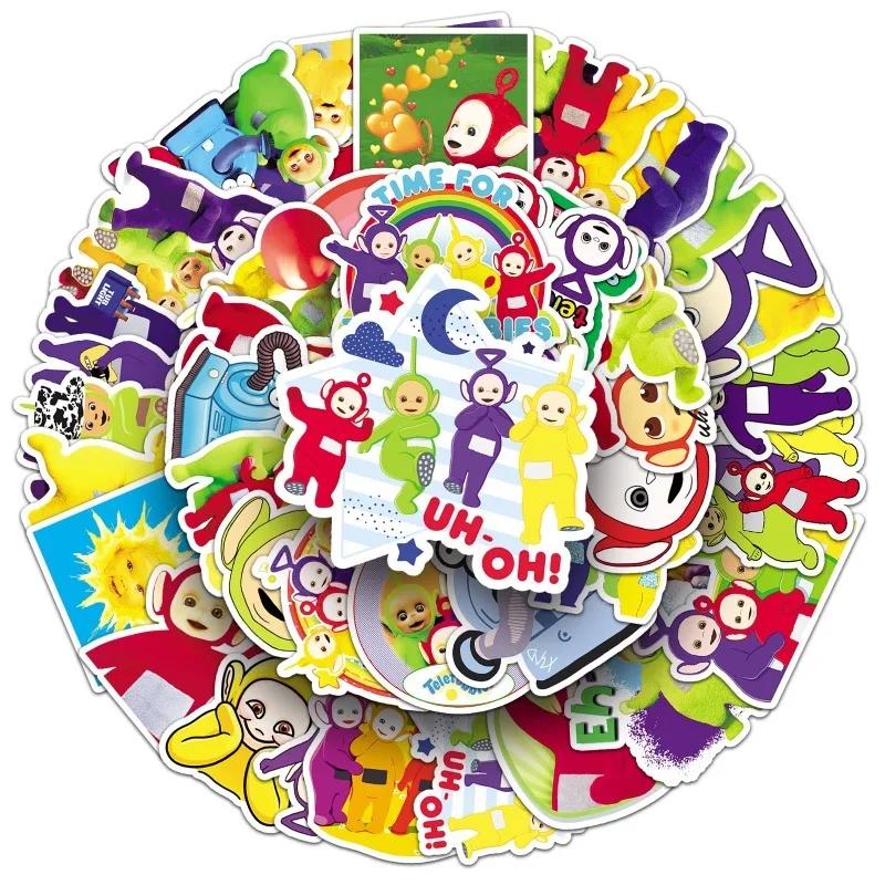 50pcs Cartoon Anime Cute Teletubbies Cartoon Stickers Luggage Laptop Scooter Mobile Phone Car Sticker
