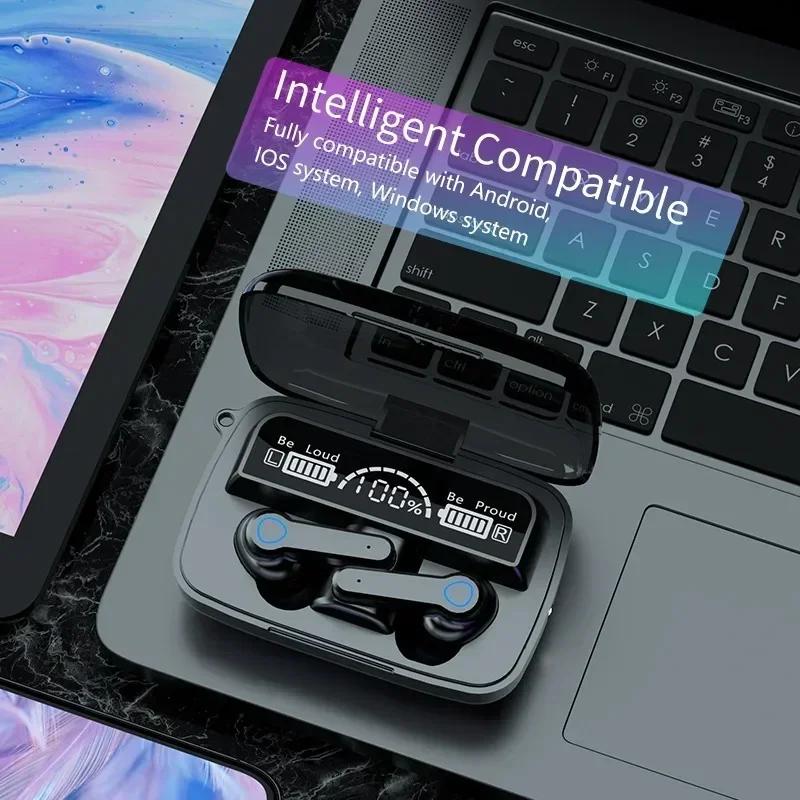 Xiaomi New TWS Bluetooth Headphones 5.3 9D High Fidelity Wireless Headphones Touch IPX7 Waterproof Digital Display Headphones