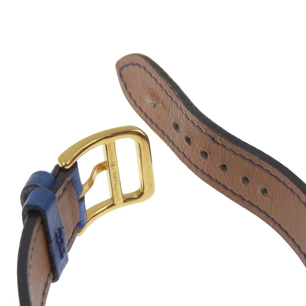 HERMES Medor Watches WhiteDial Plated Gold/leather Quartz Analog display Women Used