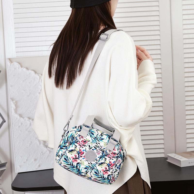 Women's Printed Shoulder Bag Water-Repellent Nylon Handbag