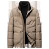 New Autumn and Winter 90 White Duck Down Simple Solid Color Young and Middle-aged Men's Versatile Down Jacket with Stand-up Collar