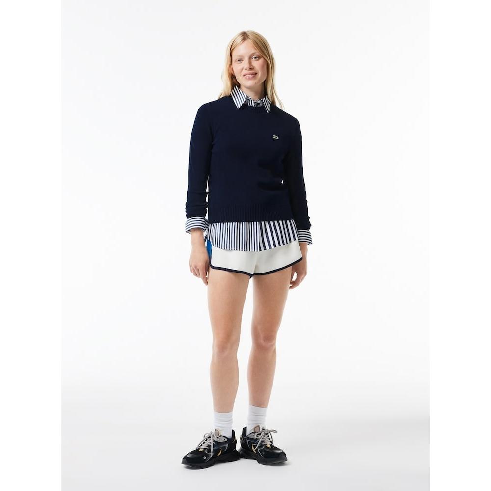 Lacoste Pulover de damă din amestec de bumbac cu gât rotund Af3323 54n 166 q2nAf3323 54n166