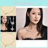 Exquisite Minimalist Titanium Steel Star Flower Necklace For Women Featuring Sparkling Diamonds