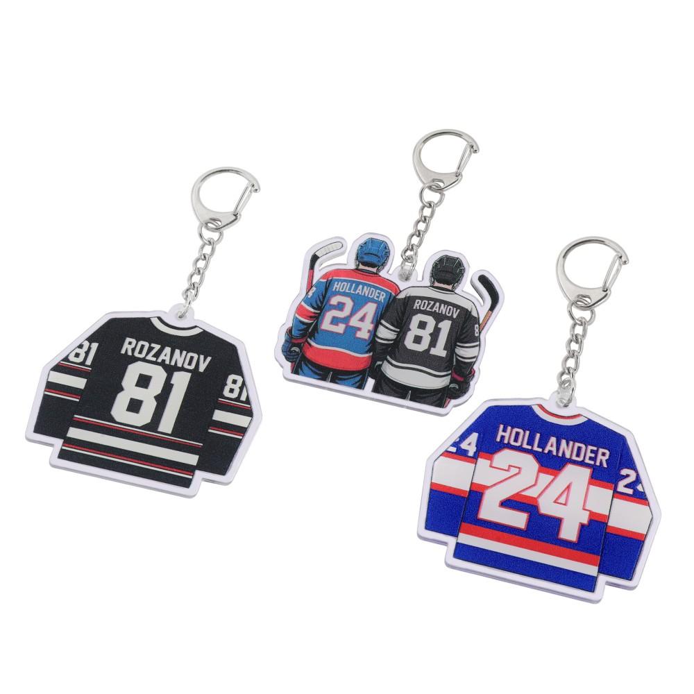 

3pcs Heated Rivalry TV Show Keychain Bag - 81 24 Mini Jerseys Shane Hollander Ilya Rozanov Fan Gifts Jewelry Acrylic Keyrings