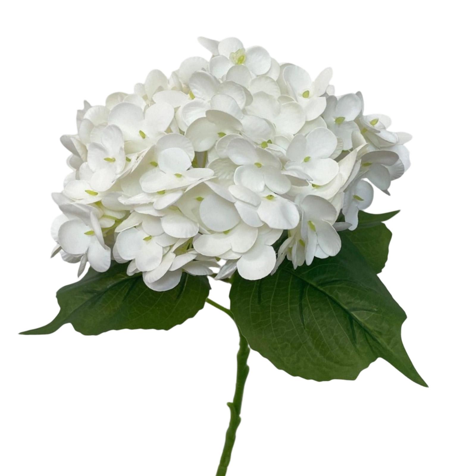 

4 Bunchs Spring Porch Refresh Hydrangea, Realistic UV Resistant, Artificial Outdoor Hydrangea For Kitchen Table, Courtyards Porches Decor One Size білий