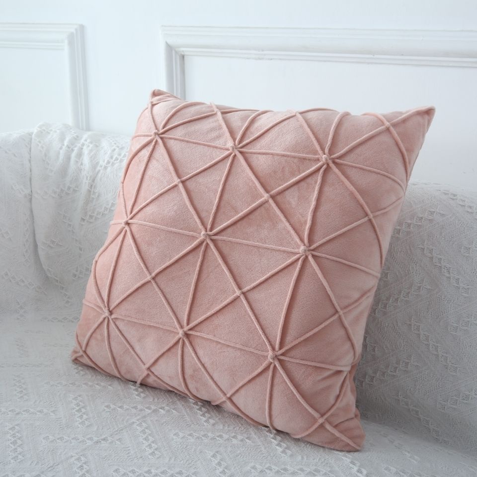 45cm Cushion Cover Modern Simple Soft Fluffy Pure White Plush Pillow Home Cushion Artificial Imitation Wool Pillow Cover