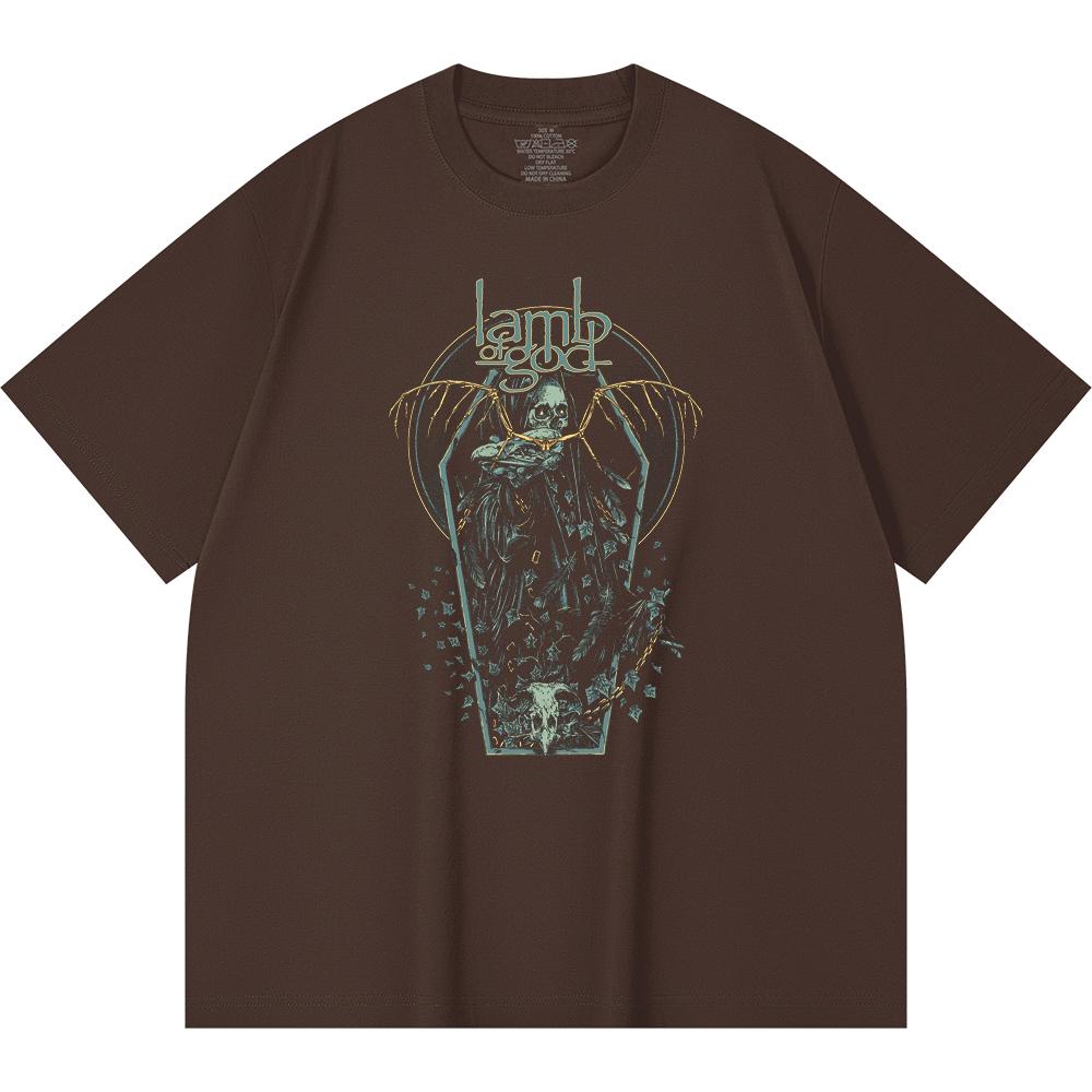 230 Gsm 100% Cotton Heavy Metal T-Shirt Rock Band Popular Music Print Unisex Heavy Cotton T Shirt