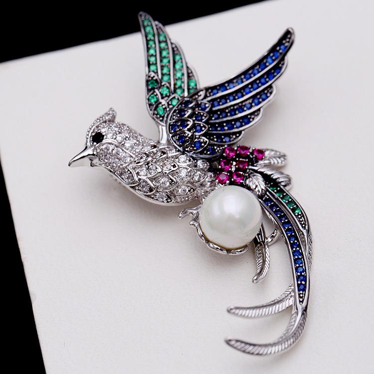 

SUYU Мода Имитация Циркона Брошь Животное Национальный Стиль Ретро Брошь Аксессуары Брошь Птица Феникс