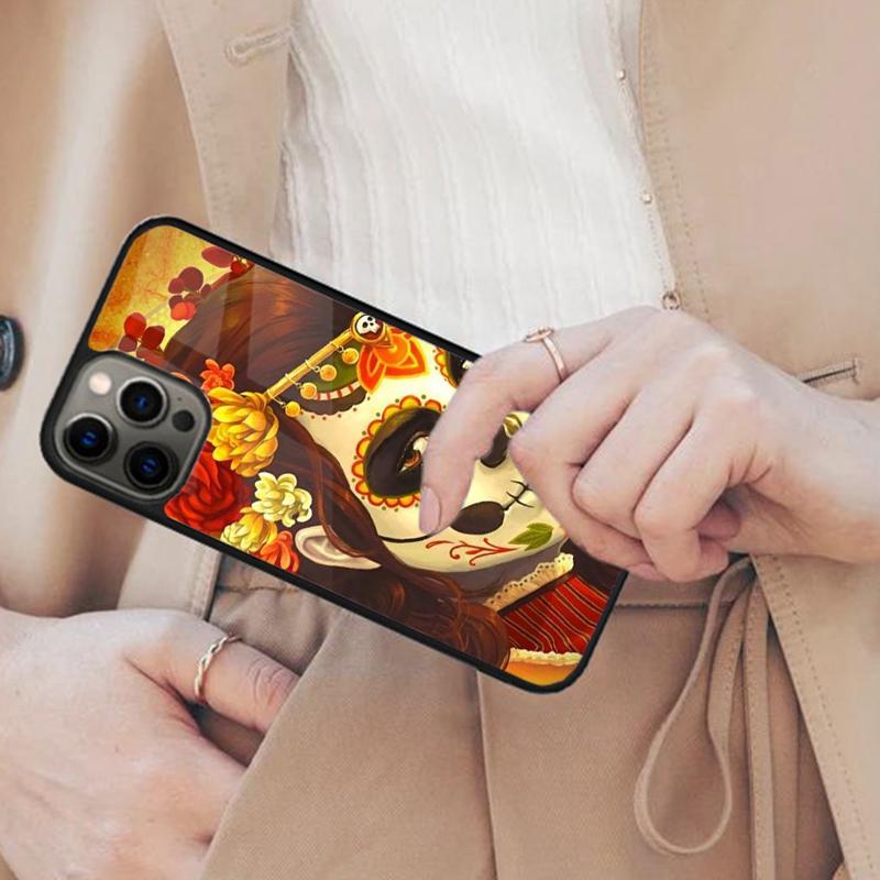 Mexican Catrina Skull Magnetic Phone Case For APPLE iPhone 17 Air 16 14 13 12 Pro Max 15 Plus Wireless Charge With MagSafe Cover