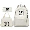 Football Star Peripheral Backpack Printing Three-Piece Set, Children'S School Bag, Primary School Student Backpack, Lunch Bag, Pencil Bag.