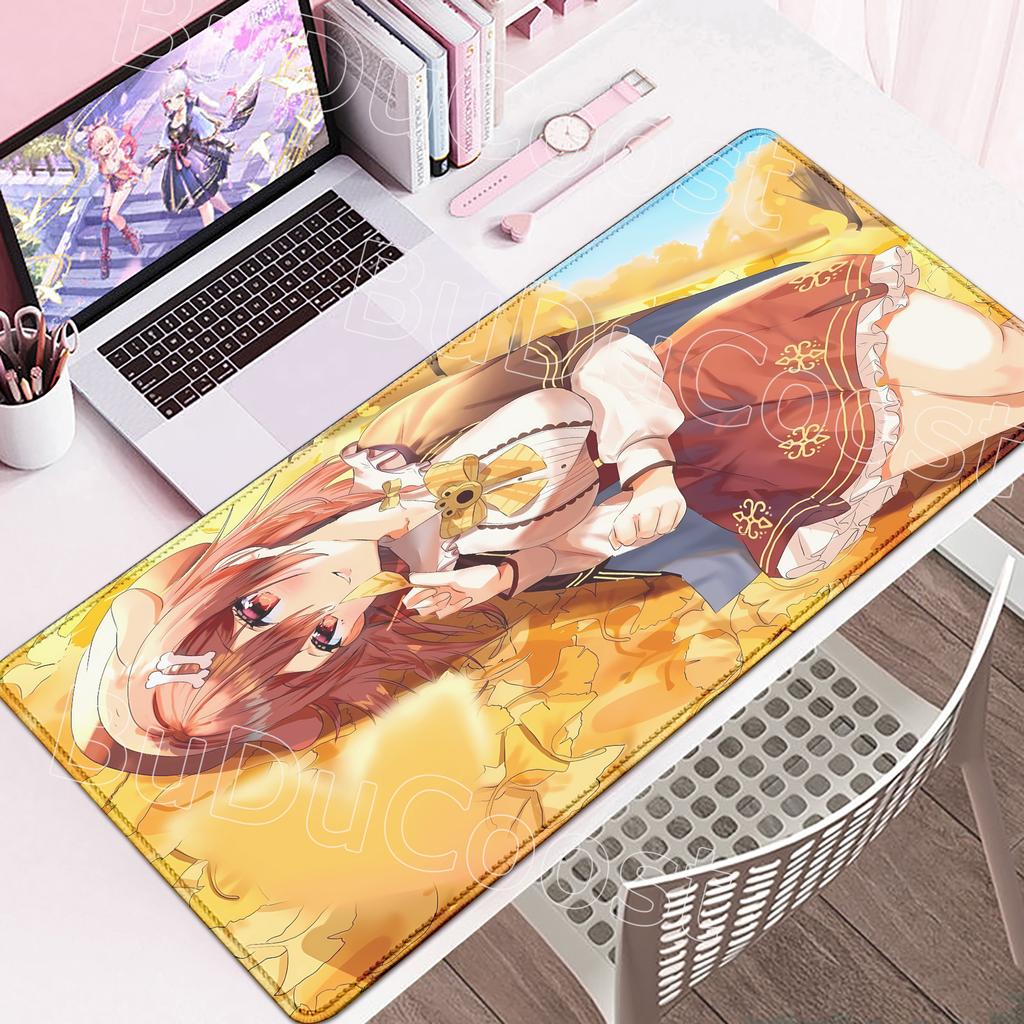 New Kawaii Cute Inugami Korone Mouse Pad Gamer Accessories Keyboard Desk Mat Non-Slip Laptop Large Anime Hololive Girl Mouse Pad