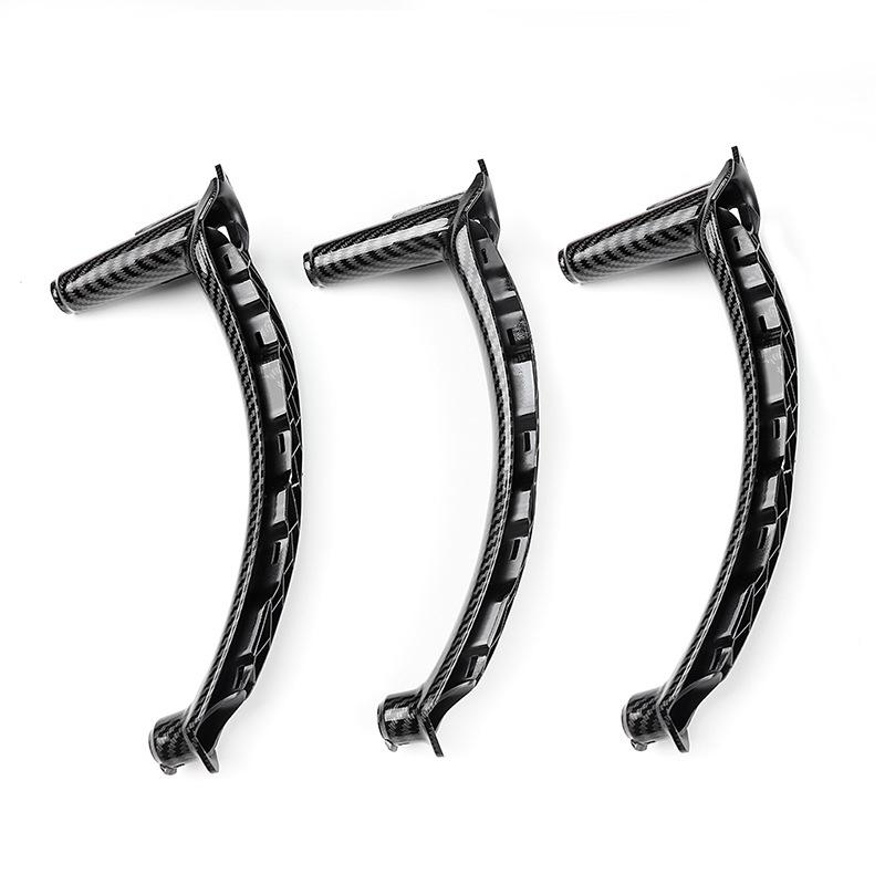 Carbon Fiber Car Right Left Inner Door Panel Handle Pull Trim Cover For BMW E70 X5 E71 E72 X6 SAV 2007-2013 Car