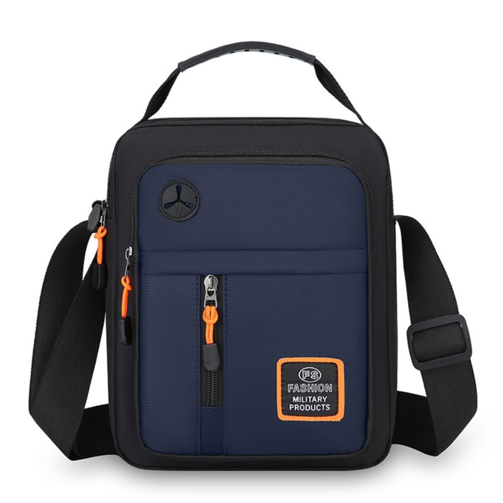 

Мужская деловая сумка большой вместимости, многокарманная нейлоновая сумка через плечо, мужская сумка на плечо, спортивная Style B Blue