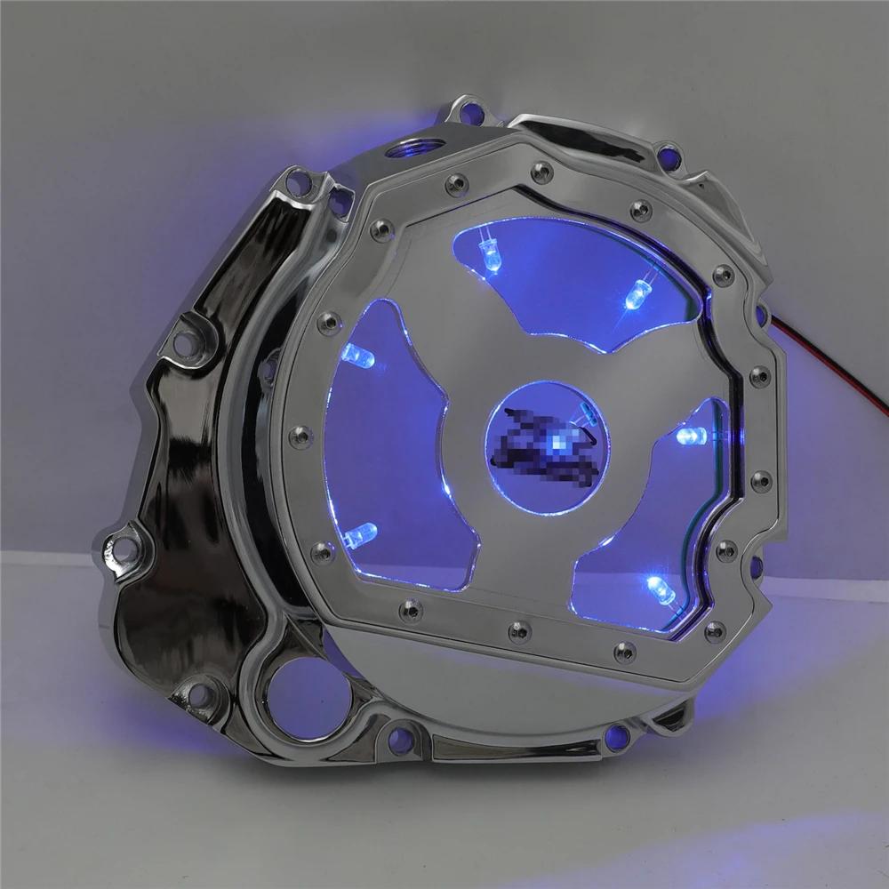 Led See Through Engine Cluctch Cover For Suzuki GSXR 600 1000 GSX-R 750 2001-2008 Aftermarket Motorcycle Parts