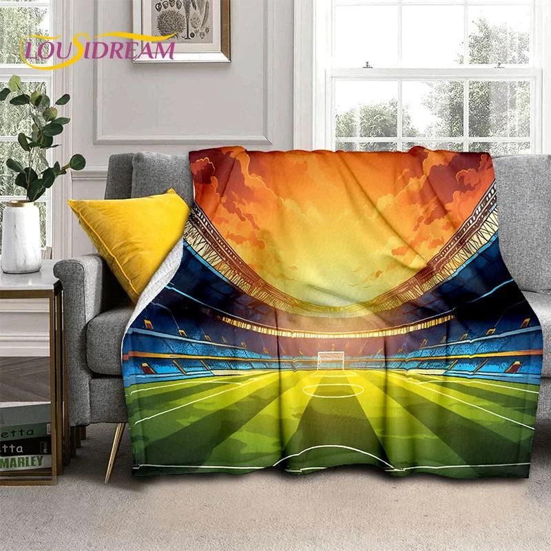 Football Field Soccer Sport Cartoon 29 Style Soft Blanket,Soft Throw Blanket for Home Bedroom Bed Sofa Travel Cover Child Gift