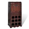 Day and Night - Day and Night Wooden Wine Rack for 9 Bottles Trunk with Drawer