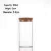 65mm Straight-Mouth Glass Tube Bottle for Tea Storage, Antiques, or Buddhist Beads Display with Lid