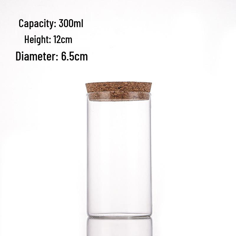 65mm Straight-Mouth Glass Tube Bottle for Tea Storage, Antiques, or Buddhist Beads Display with Lid