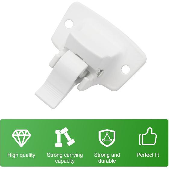 3314067.004B Trailer Mounting Bracket Compatible with Dometic/Sunchaser Awning Parts with 4 Sealing Gasket White (2 Pack)