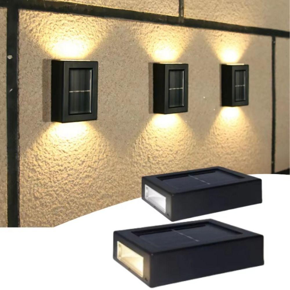 2Pcs Waterproof Solar Wall Light Solar Powered Decorative Light Solar Spot Light Up Down Lighting LED Solar Light