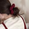 Koreański Styl Urocza Mała Gumka do Włosów z Kwiatkiem dla Kobiet Kokarda Love Wzór w Kratę Gumka do Włosów Elastyczna Opaska do Włosów Akcesoria do Włosów