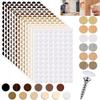Kulaté 21mm PVC samolepicí krytky šroubů 54 ks/list Dřevěný nábytek Skříňka Samolepky na díry pro šrouby
