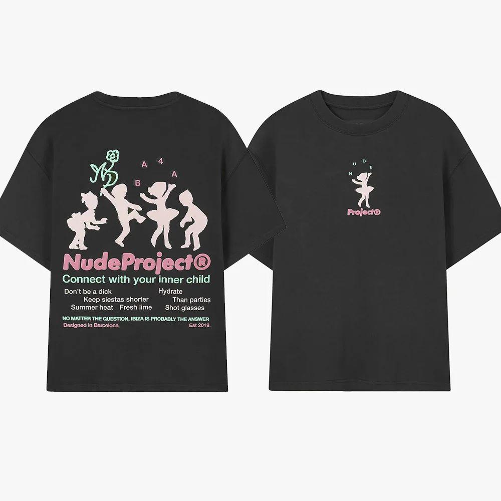 Neuer Heißer Verkauf Trendiges Bedrucktes Nude Project Herren Damen Urlaubs Designer T-Shirt Marken Street Baumwolle Oversized Kurze Ärmel Oberteil