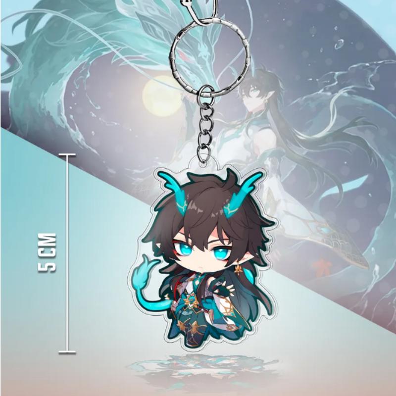 5Cm Acrylic Key Buckle for Honkai: Star Rail Phainon Acheron Castorice Anaxa Character Peripheral Keychain Pendant Premium Gift