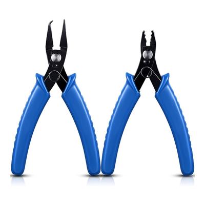 2 Piezas Alicates de Perlas de Acero al Carbono Herramientas para Hacer Joyería Alicates de Engarzado de Perlas para Manualidades Fabricación de Collares y Pulseras