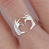 Huitan Cute Mouse Shape Open Ring for Women Antique Copper Color Modern Fashion Girls Finger Accessories Hip Hop Party Zircon