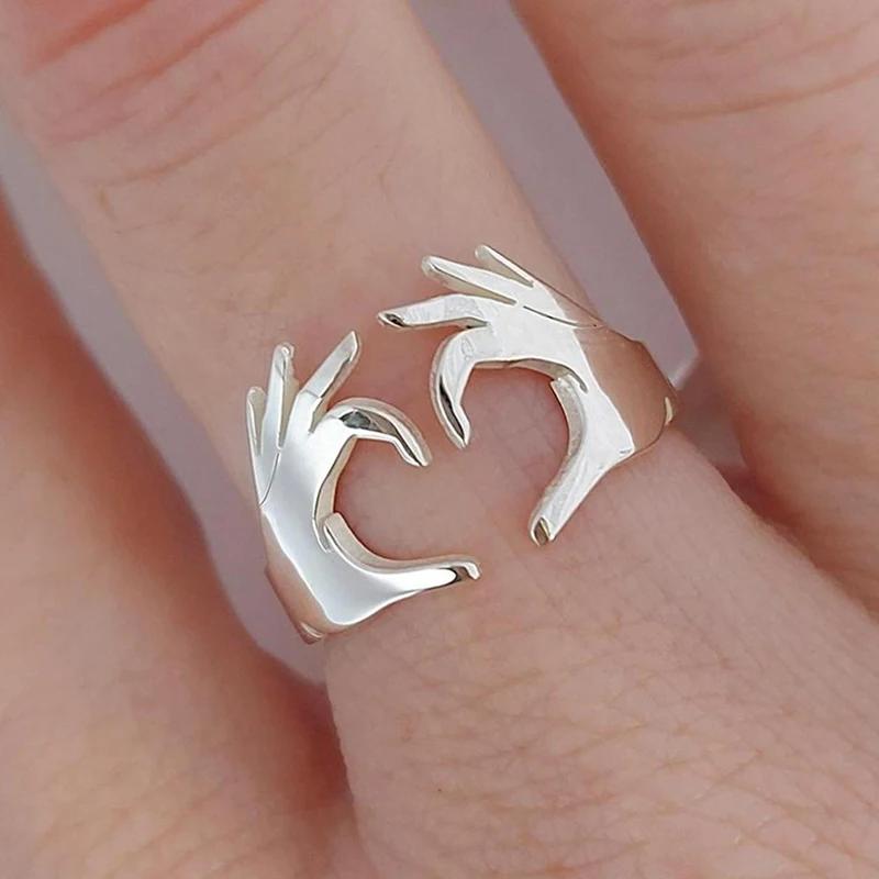 Huitan Cute Mouse Shape Open Ring for Women Antique Copper Color Modern Fashion Girls Finger Accessories Hip Hop Party Zircon