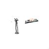 Golfing Deer Resin Figurine Sculpture Modern Golfer Animal Decoration for Garden Fence Outdoor