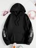 NOPE NOT TODAY" Graphic Hoodie for Women - Cozy Polyester Pullover with Kangaroo Pocket, Casual Long Sleeve Hooded Sweatshirt for Fall/Winter