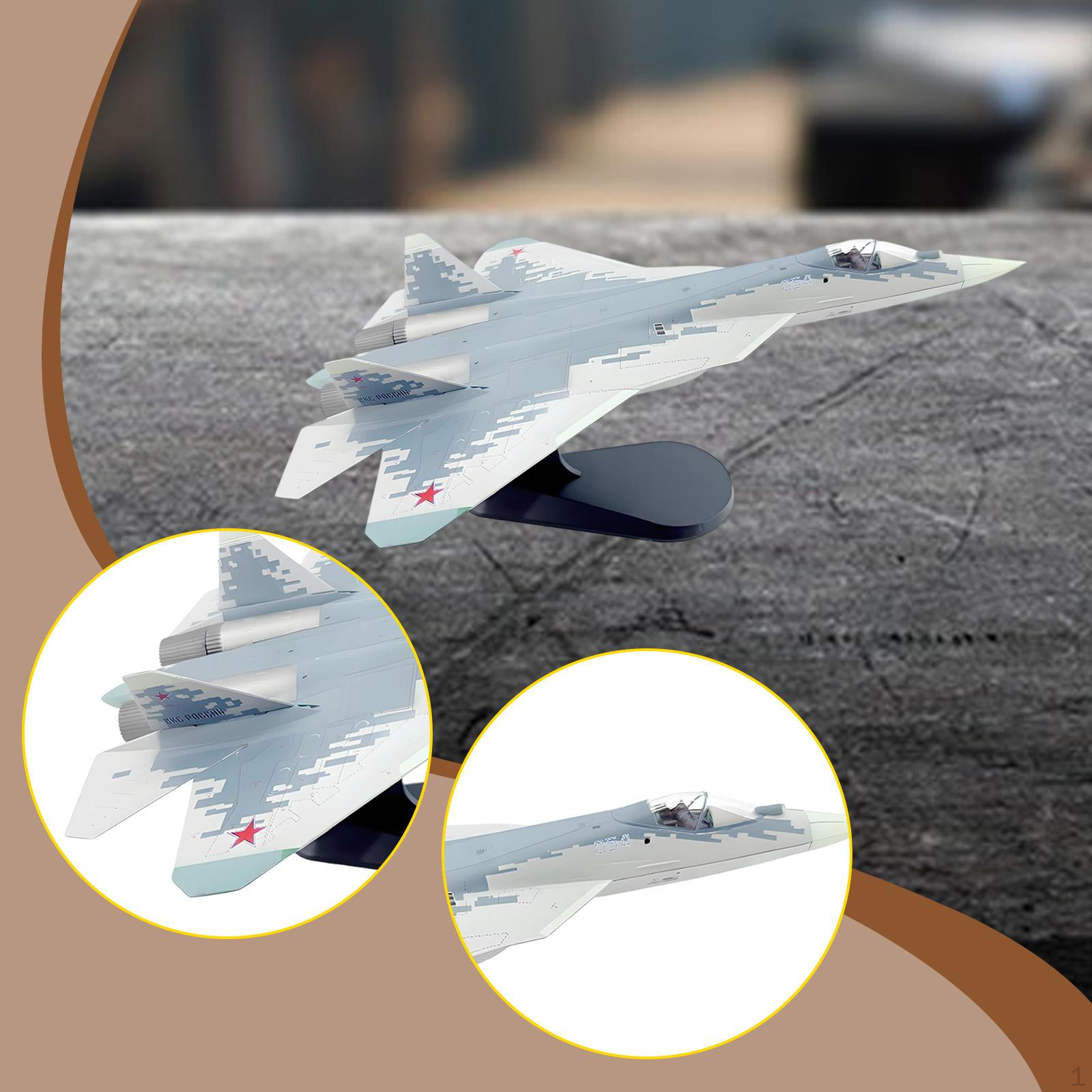 

1:72 Scale -57 Fighter Model Russian Jet Plane Educational Tool Collector Gift Aircraft