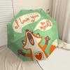 1pc Love You So Much Automatic Folding Umbrella 8 Rib Iron Frame,  Suitable for Travel, Daily Use, Birthday, Women & Men Gift C1231106
