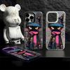 Graffiti Black Cat Phone Case for iPhone 17/16/15/14 Plus/13/12/11 Pro Max Cool Street Art Pattern Protective Shell