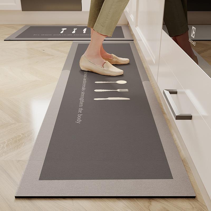Kitchen Floor Mat Modern Style Water-absorbent Oil-absorbent Quick-drying Carpet Diatom Mud Anti-slip Mats Long Decorative Rug