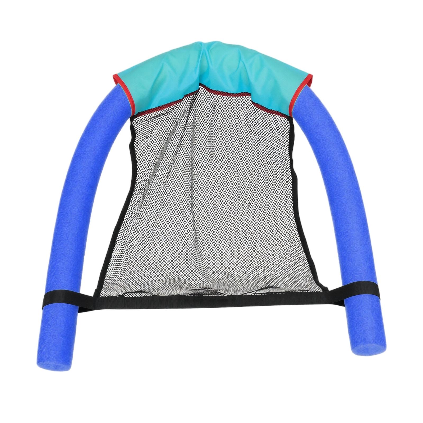 Inflatable Floating Lounge Chair with Mesh Seat and Foam Tubes Diameter 7 5cm Length 150cm Pool Float Water Lounger Swim Accessory One Size