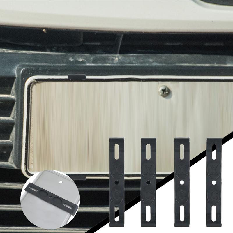 License Plate Frame 4PCS Weather-Proof Car Tag Holder Car Tag Frame for Front and Rear Car Tags Exterior Car Accessories