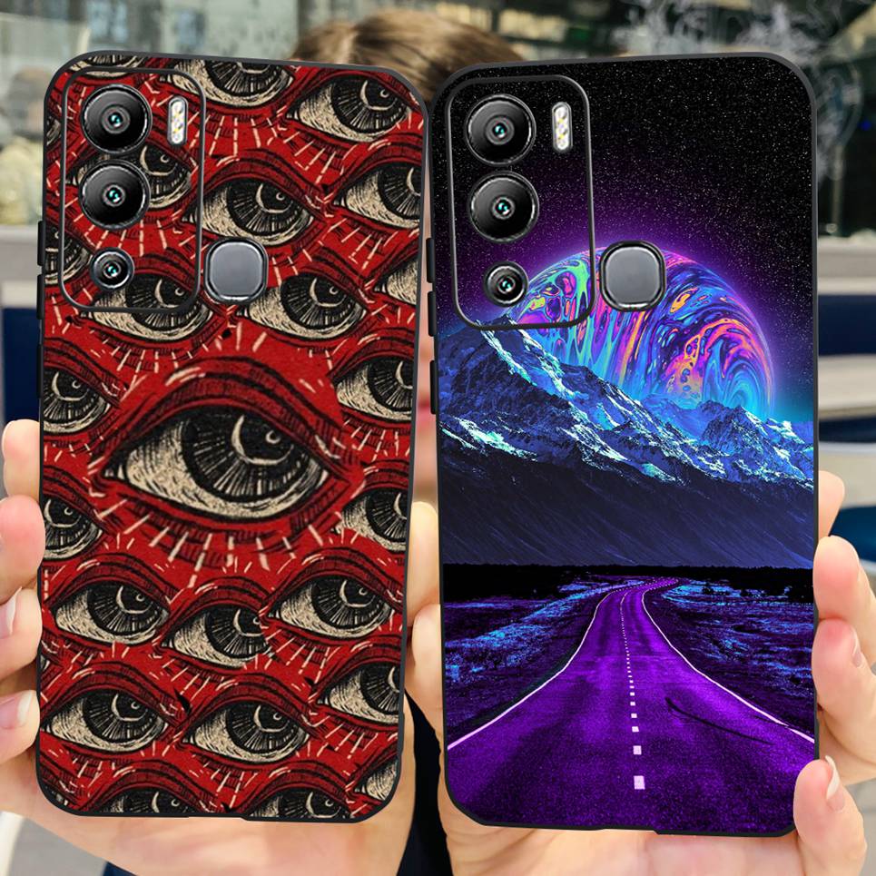 For Infinix Hot 12i Case Hot 12 12Play Cute Fashion Soft Silicone Back Cover For Infinix Hot12 Hot 12 Play NFC Phone Bumper Etui