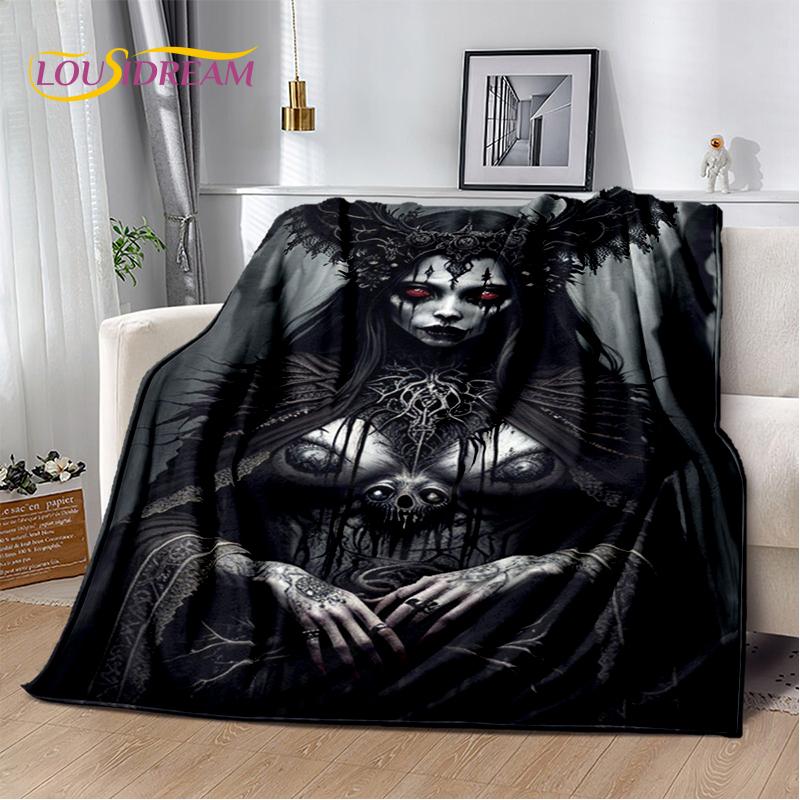 20 Style Gothic Horror Character Skull Ghost Spirit Soft Blanket,Soft Throw Blanket for Home Bedroom Bed Sofa Picnic Travel Gift