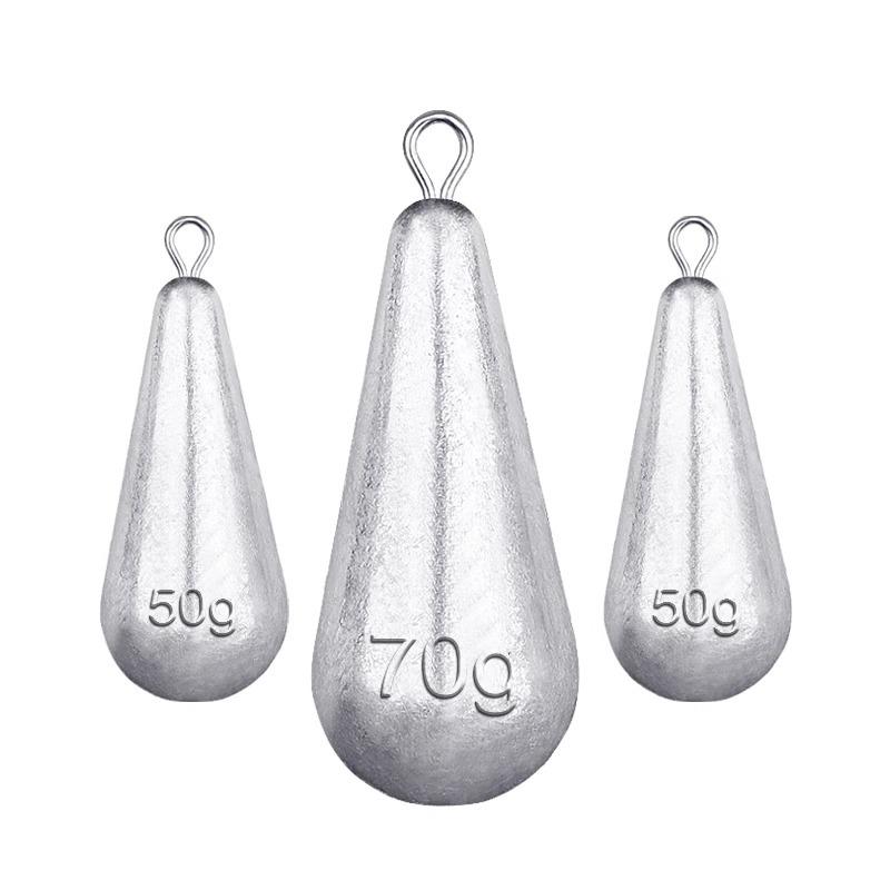 Water Drop Ring Sinker for Sea Rod Fishing and Bottom Finding