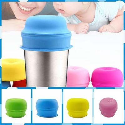 Elastic Straw Cup Cover Spill-Proof Silicone Sippy Cup Lid Washable   Water Bottle
