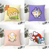 fashing Cartoon Colorful Animal Patterns Pillow Case Natural Linen Double-Sided Printing Sofa Home Decor Cushion Cover