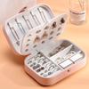 Portable Jewelry Storage Box Travel Organizer Jewelry Case Leather Storage Earrings Necklace Ring Jewelry Organizer Display