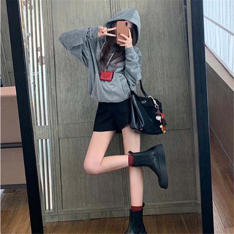 Soft cowhide~ Leather thick-soled Chelsea short boots for women's autumn and winter new one-pedal cigarette holder Martin boots Skinny boots