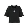 Drop Shoulder Sleeve T Shirt Women's Black A5RZX-001