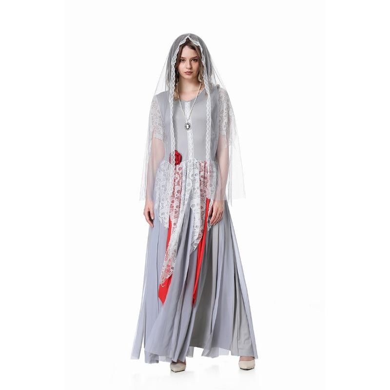 Couple Halloween Ghost Groom Groom Zombie Bloody Vampire Demon Costume Bar Party Dress
